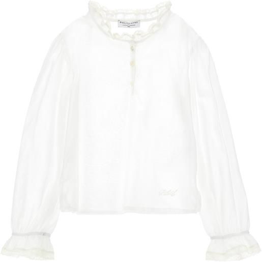 Monnalisa camicia mussola ruches bottoni