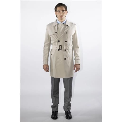 Amirante Antica Sartoria Napoletana trench uomo doppiopetto sartoriale idrorepellente - tessuto tecnico - made in italy