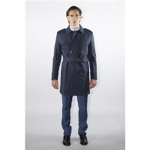 Amirante Antica Sartoria Napoletana trench uomo doppiopetto sartoriale idrorepellente - tessuto tecnico - made in italy