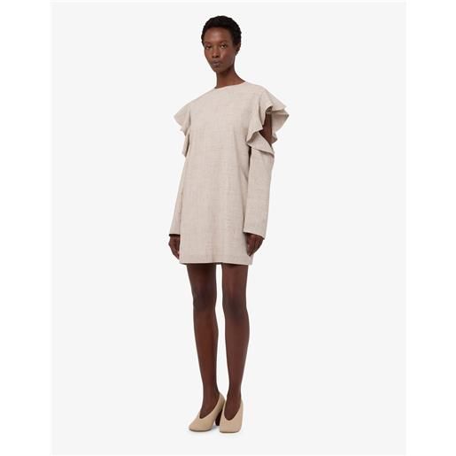 Moschino - abito in tweed - beige