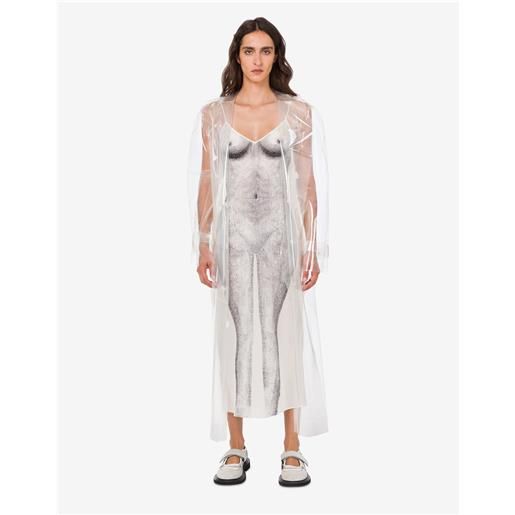 Moschino - abito in crêpe stampato - bianco