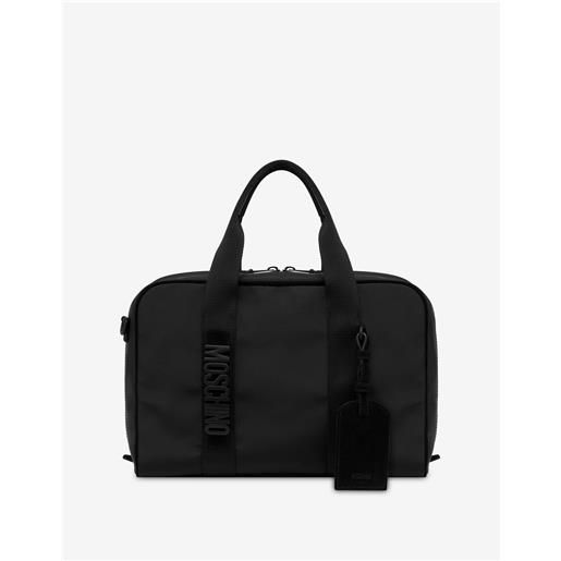Moschino - borsa a mano da viaggio in nylon cordura - nero