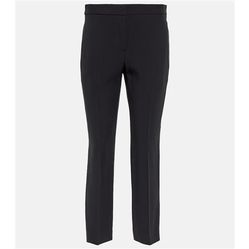 McQueen pantaloni slim in crêpe a vita media