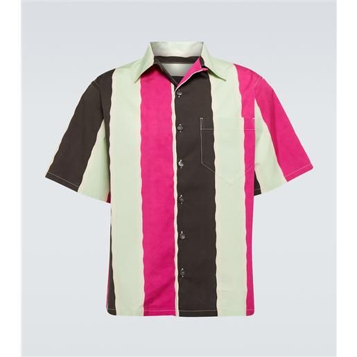 Prada camicia in misto cotone con stampa