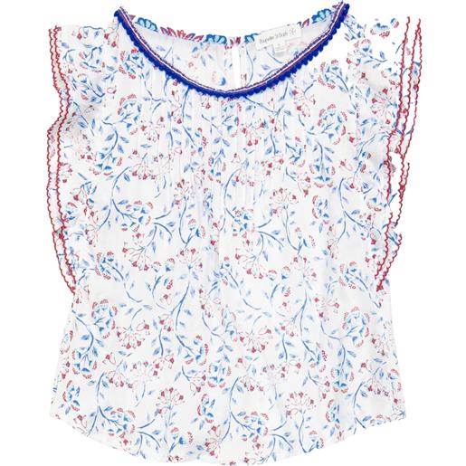 Poupette St Barth Kids blusa amber con stampa floreale