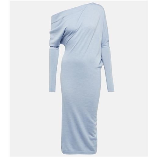Tom Ford abito asimmetrico in cashmere e seta
