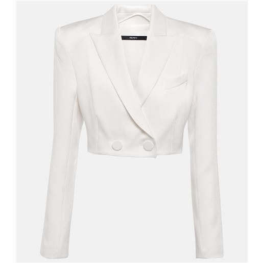 Alex Perry blazer cropped parker in crêpe di raso
