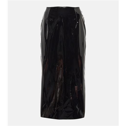 Alessandra Rich gonna midi in vinile