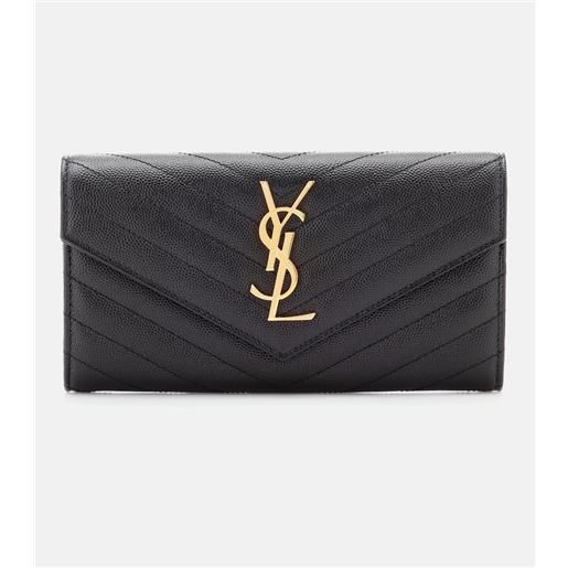 Saint Laurent portafoglio monogram in pelle