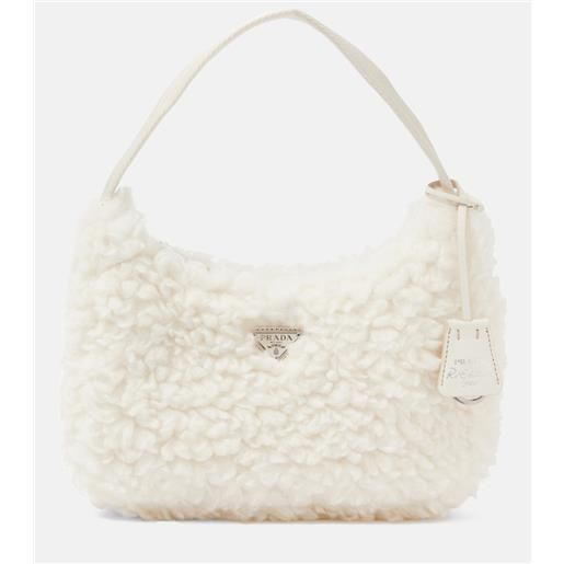 Prada borsa re-edition 2000 mini in shearling