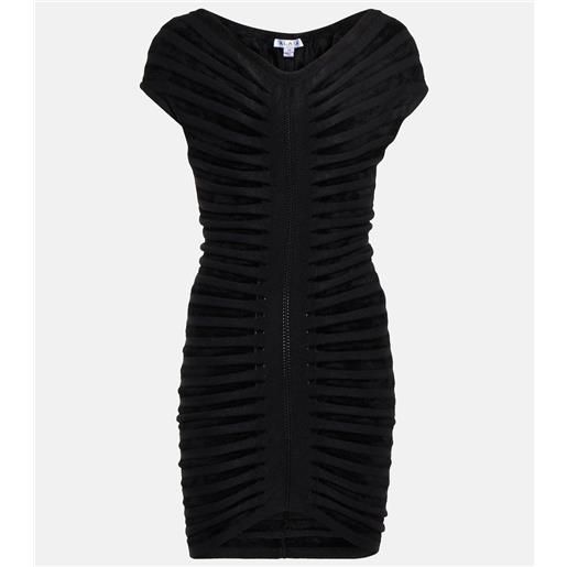 Alaia alaïa miniabito con scollo bardot