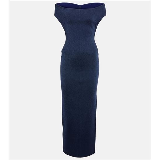 Alaia alaïa abito lungo in misto lana e lurex®
