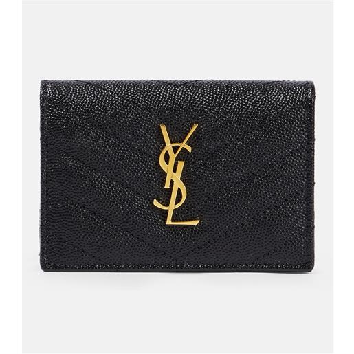 Saint Laurent portacarte cassandre in pelle