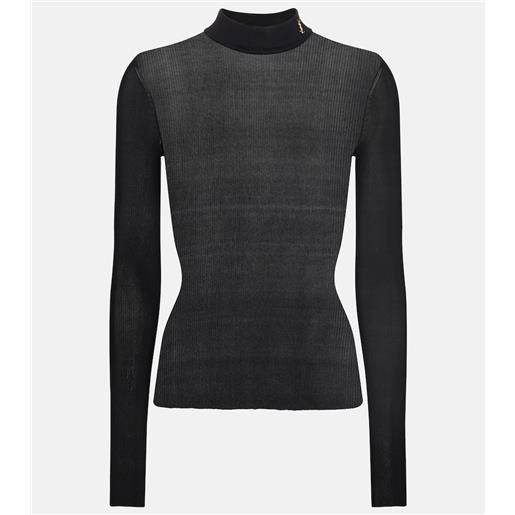 Saint Laurent lupetto monogram in seta