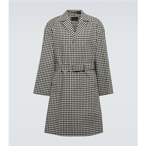 Prada soprabito in cotone a quadri