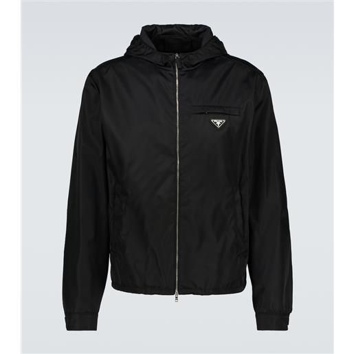 Prada giacca in re-nylon con logo