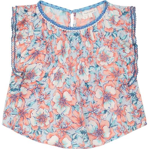 Poupette St Barth Kids blusa amber con stampa floreale