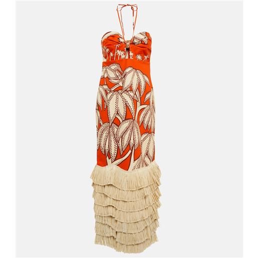 Johanna Ortiz maxi abito con stampa e volant