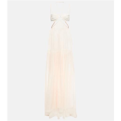 Nensi Dojaka bridal - abito lungo in chiffon di seta