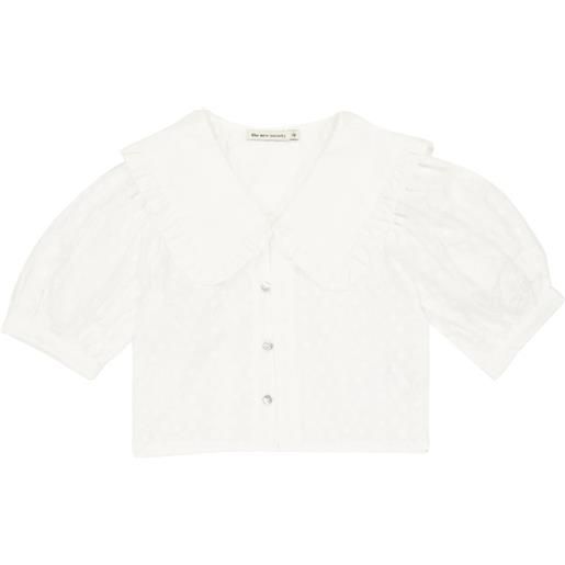 The New Society blusa antonella in cotone con ricamo