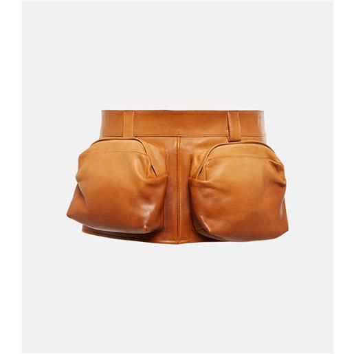 Miu Miu minigonna cargo in pelle