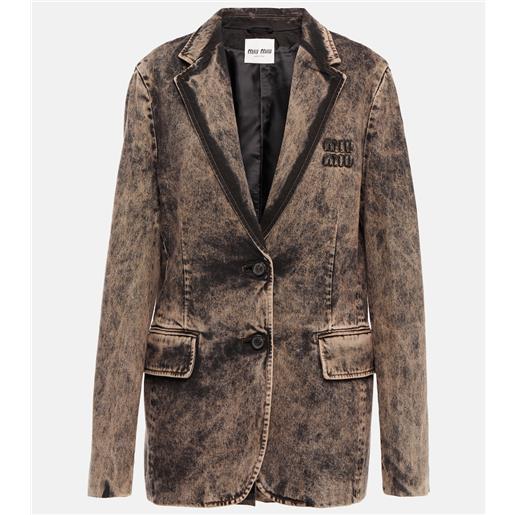 Miu Miu blazer di jeans