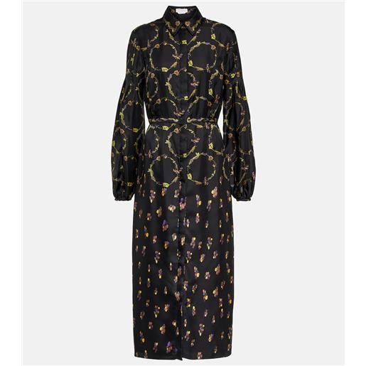 Gabriela Hearst abito lungo mauri in twill di seta