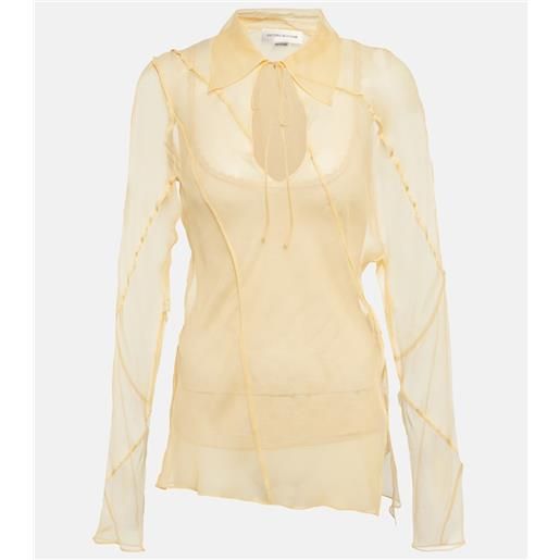 Victoria Beckham blusa in crãªpe de chine