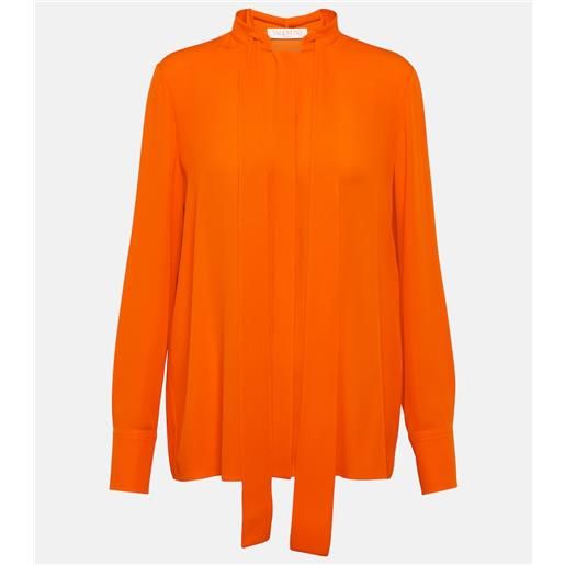 Valentino camicia in seta con lavallière