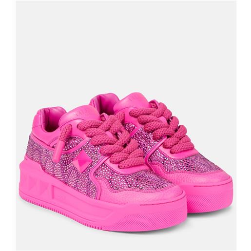 Valentino Garavani sneakers one stud xl toile iconographe con platform