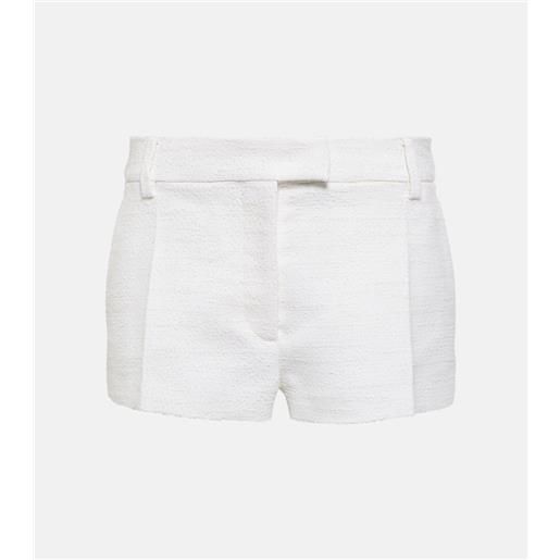 Valentino shorts in tweed di cotone e lana
