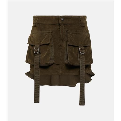 Blumarine minigonna cargo in velluto