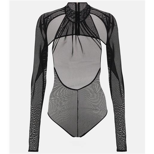 David Koma body in mesh con cut-out