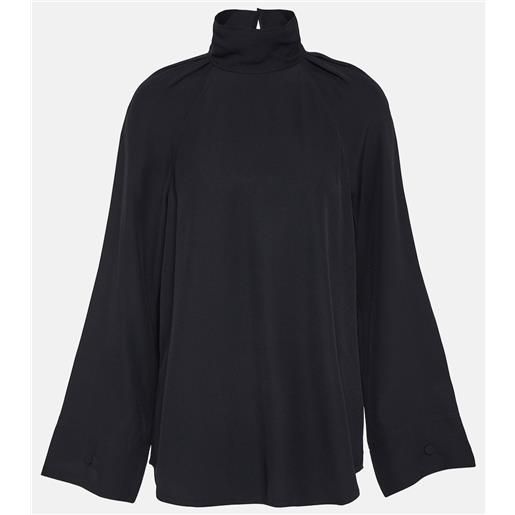 Toteme blusa in raso a collo alto