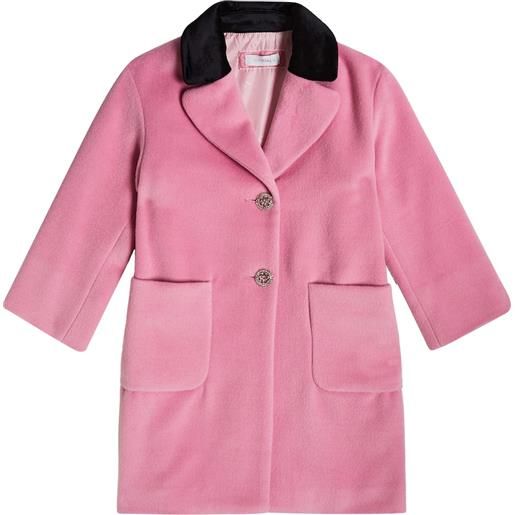 Monnalisa cappotto in velluto con decorazioni