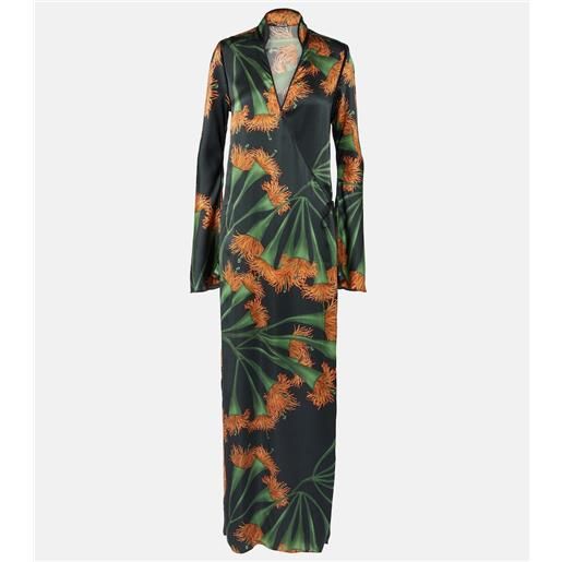 Johanna Ortiz abito a portafoglio in misto seta