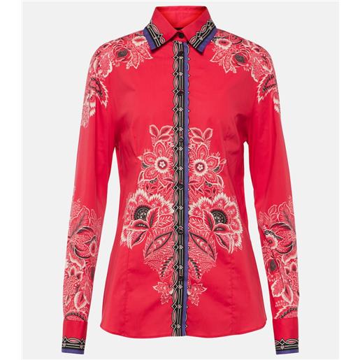 Etro camicia in misto cotone con stampa floreale