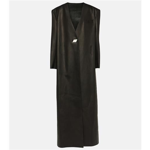 The Attico cappotto oversize in pelle