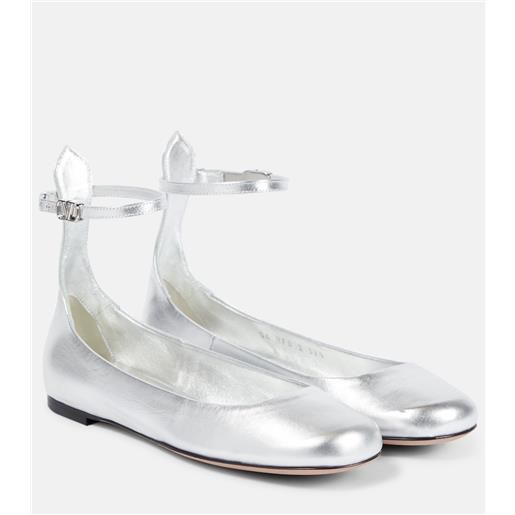 Valentino Garavani ballerine tan-go in pelle metallizzata