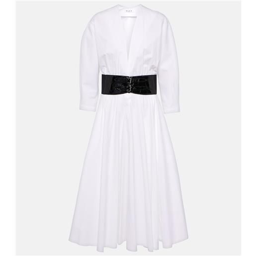 Alaia alaïa abito midi in cotone