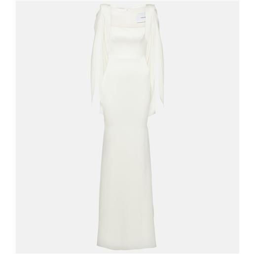 Alex Perry bridal - abito lungo portrait in raso