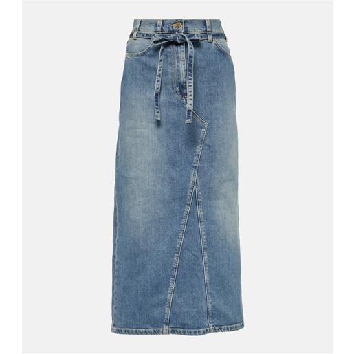 Altuzarra gonna midi di jeans a vita alta