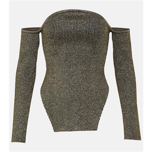 Khaite top maria off-shoulder