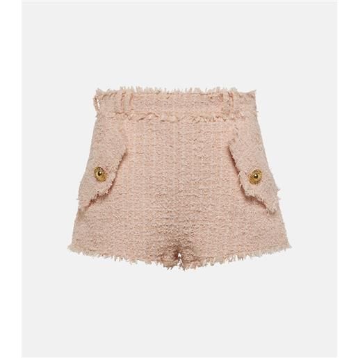 Balmain shorts in tweed a vita alta