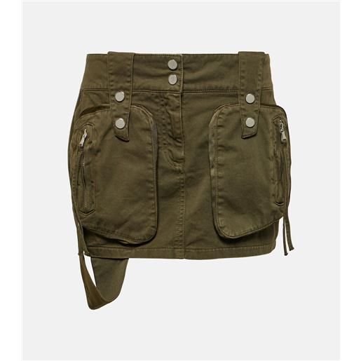 Blumarine minigonna cargo in twill di cotone