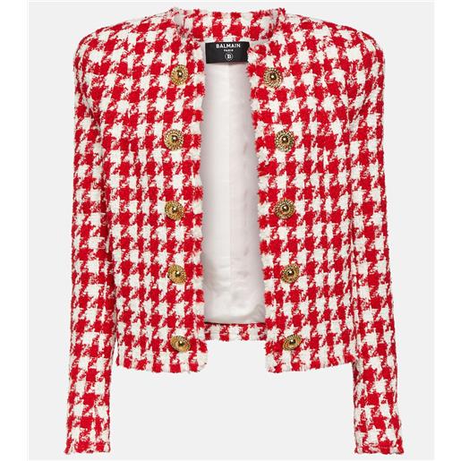 Balmain giacca in tweed pied-de-poule