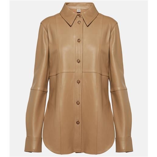 Toteme camicia in pelle