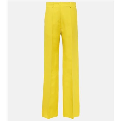 Valentino pantaloni a vita alta in crêpe couture