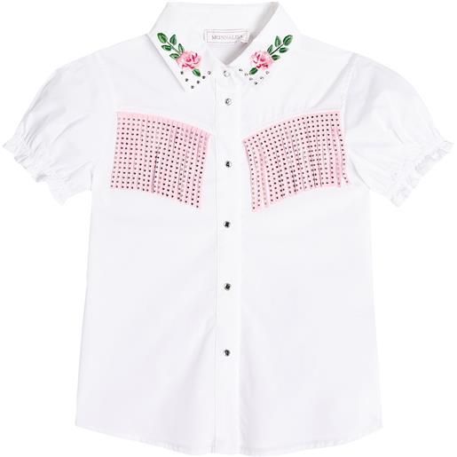 Monnalisa camicia in popeline di cotone