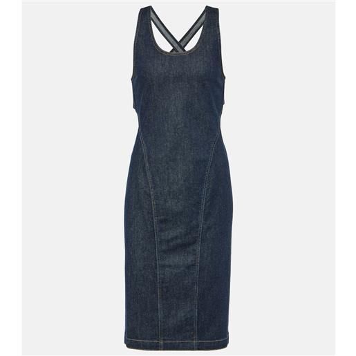 Alaia alaïa abito midi di jeans